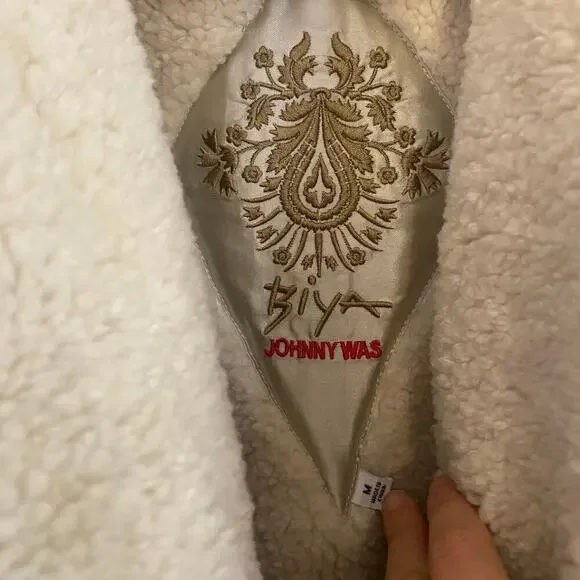 Johnny Was Sofie Jacquard Coat Womens Size Medium Embroidered Sequin Asian Tiger - Picture 7 of 10